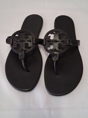Tory Burch Miller Soft Sandals Color: Black Size: 10